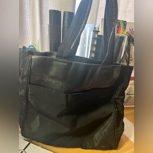 Gently USED authentic PRADA handbag tote NYLON BLACK durable material medium bag